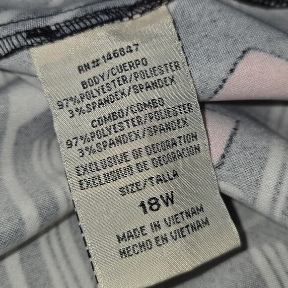 Maya Brooke Womens Size 18W Geometric Diamonds Sheath Dress Business Career Chic - Picture 9 of 10